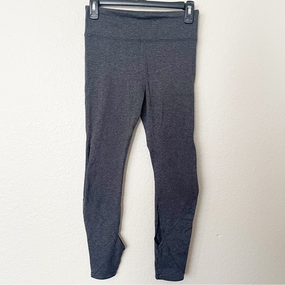 Free People Movement High Waisted Cut Out Grey Leggings Tights - Picture 1 of 6
